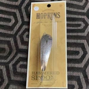 Hopkins fishing lure, hammered spoon, stainless steel 3/4oz 388